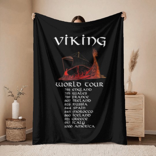 Viking World Tour Valiant Viking Warriors Throw Blankets