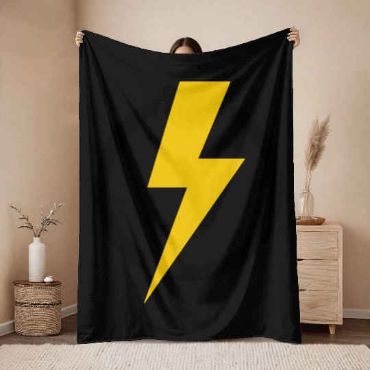 Lightning bolt Throw Blankets