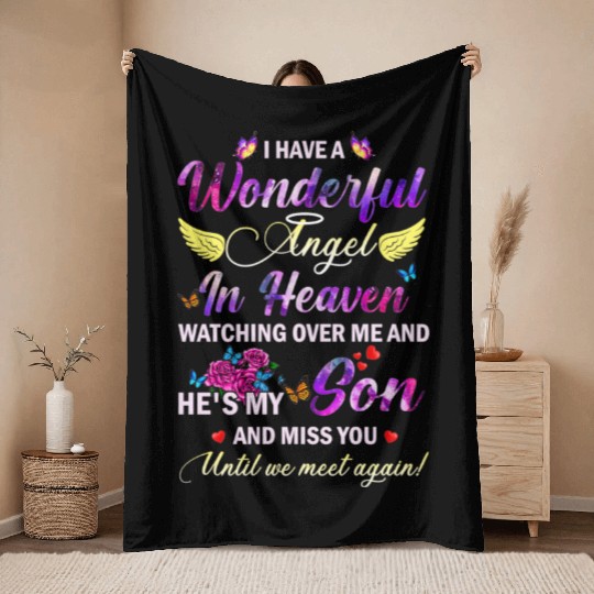 Have Wonderful Angel In Heaven Watching Over My Throw Blankets
