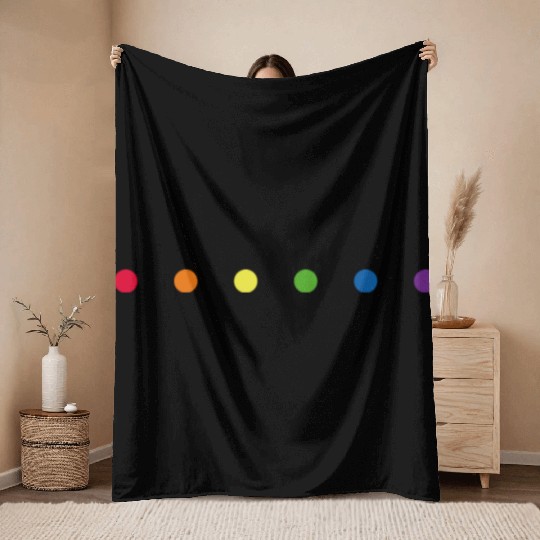 Gay Pride Rainbow Polka Dot - LGBT Polka Dot Day Throw Blankets