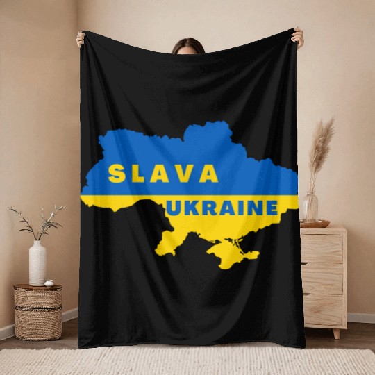 EU Ukraine Europe Friends Union Freedom Peace Throw Blankets