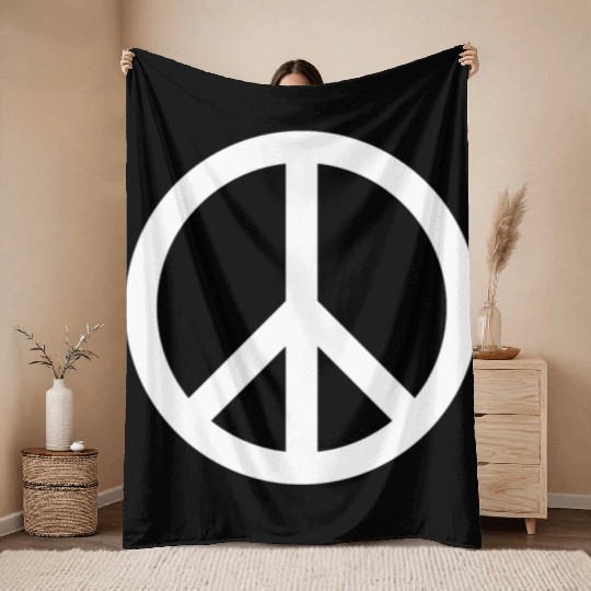 PEACE PEACE PEACE ON EARTH Throw Blankets
