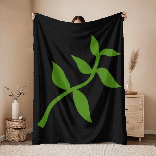 plant olive branch Throw Blankets