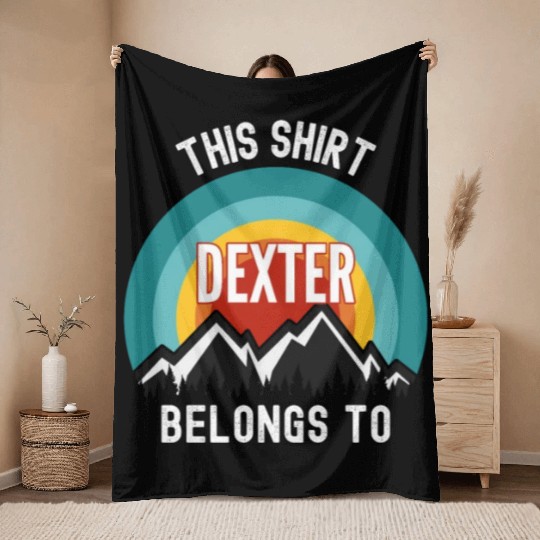 Dexter Throw Blankets, This Throw Blankets Belongs to Dexter