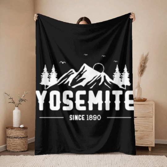 Yosemite National Park 1890 Throw Blankets