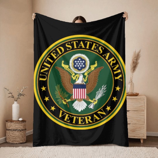 Army US Army Veteran Throw Blankets