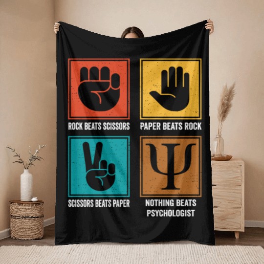 Nothing Beats Psychologist - Psychiatrist Throw Blankets