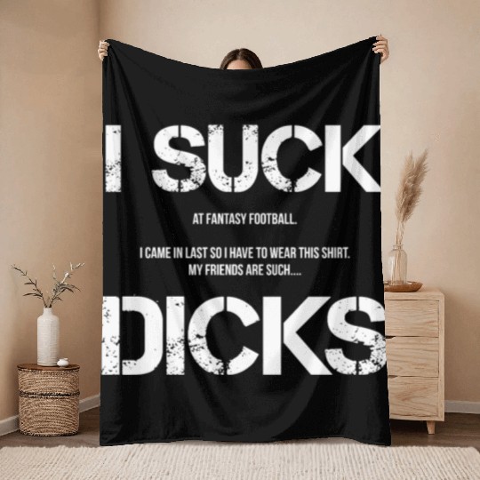 Fantasy Football Loser I Lost League Shame funny Throw Blankets
