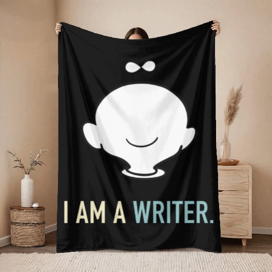 I am a writer Throw Blankets