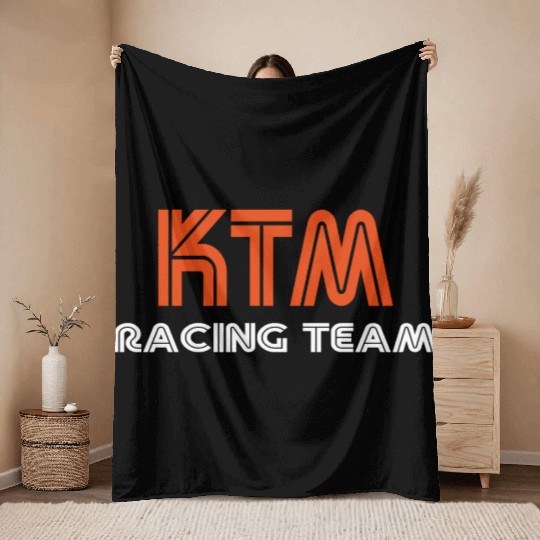 Ktm Racing Team Throw Blankets