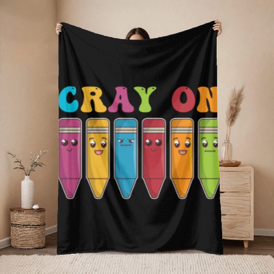 Crayon Throw Blankets