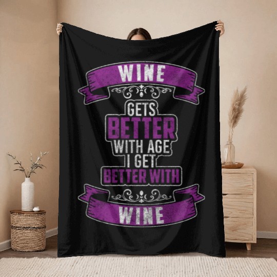 Alcohol Wine Beer Beer Bottle Throw Blankets