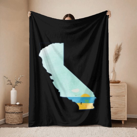 Running is my beer Throw Blankets