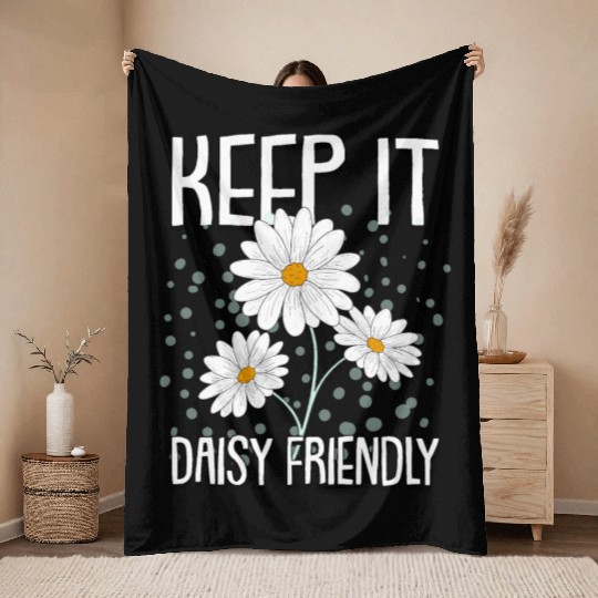 Daisy Garden Gardening Gardener Throw Blankets