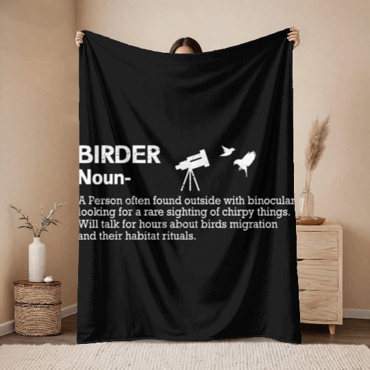 Bird Lover Birdwatching Bird Whisperer Throw Blankets