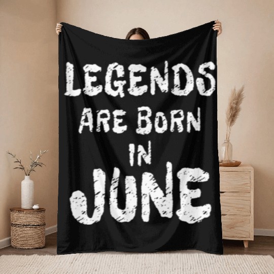 Legends are Born in June | Black Freedom Day Throw Blankets