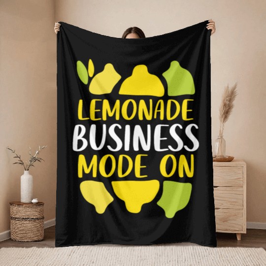 Lemonade Business Mode On Summer Fruit Lemon Throw Blankets