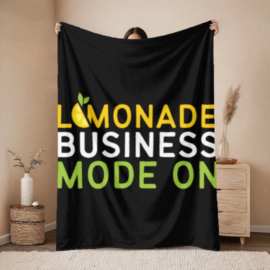 Lemonade Business Mode On Lemon Juice Boss Throw Blankets