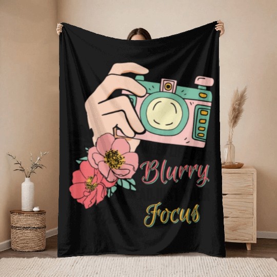When life gets blurry adjust your focus Throw Blankets