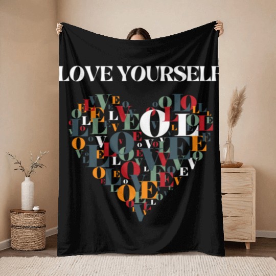 Wednay's Self-Love Merch Throw Blankets