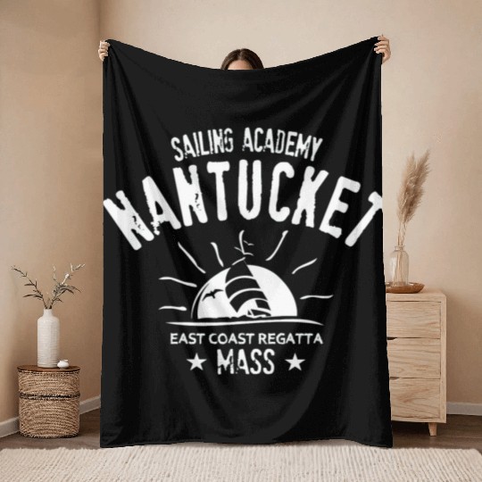 Nantucket sailing academy Throw Blankets