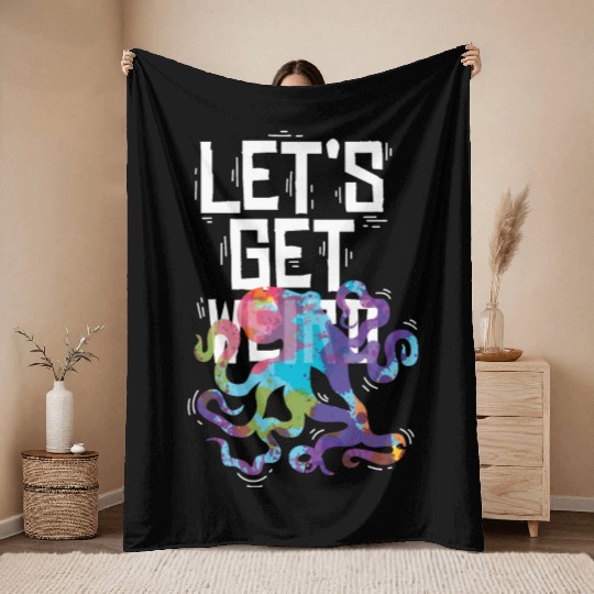 Let's get weird Animal Lover Gift Throw Blankets
