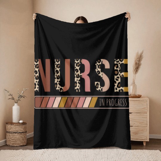 Nurse Loading Nurse In Progress Future Nurse Throw Blankets