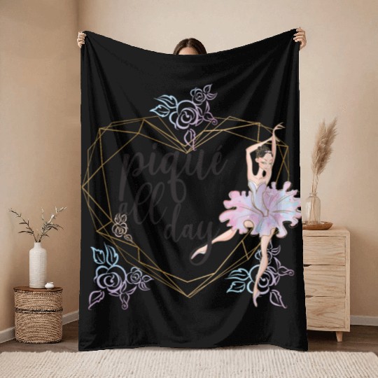 Ballet Dancer Life Proud Ballerina Ballet Dance Throw Blankets