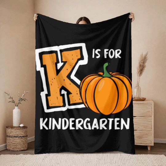 K Is For Kindergarten Preschool Teacher Gifts Throw Blankets