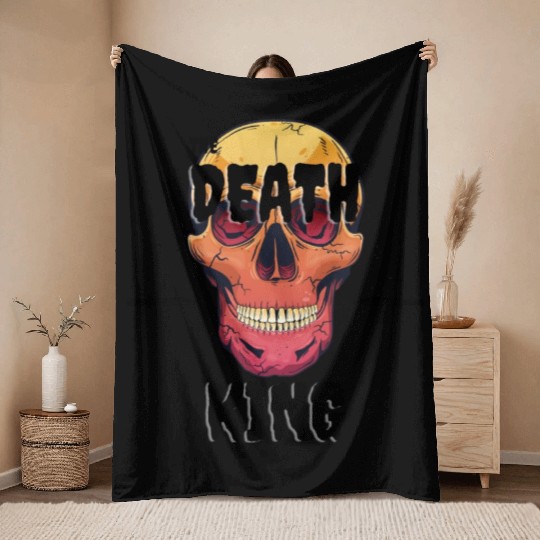the death king Throw Blankets