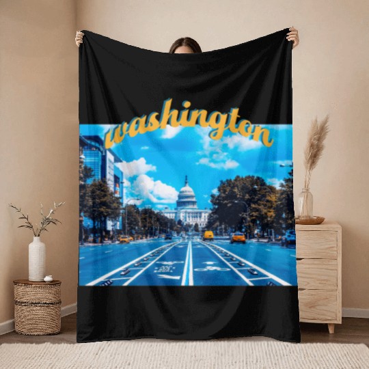 Washington DC Throw Blankets