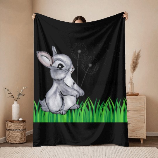 Bunny Name Gift Charlotte Throw Blankets