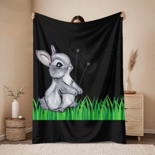 Bunny Name Gift Charlotte Throw Blankets