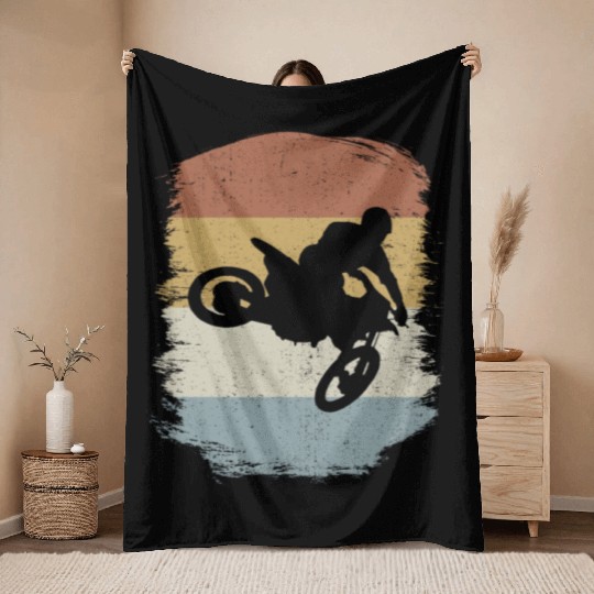 Dirt Bike MX Motocross Supercross Throw Blankets