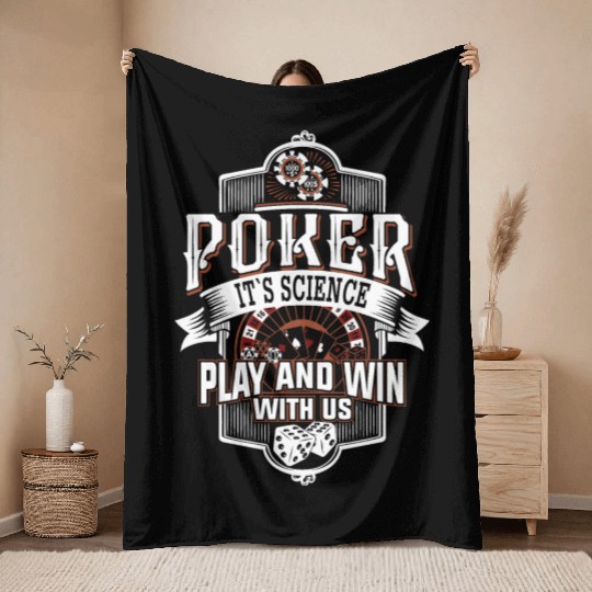 Poker it s science White Throw Blankets