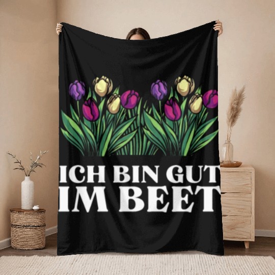 My Comfort Zone Garden Gardening German Throw Blankets