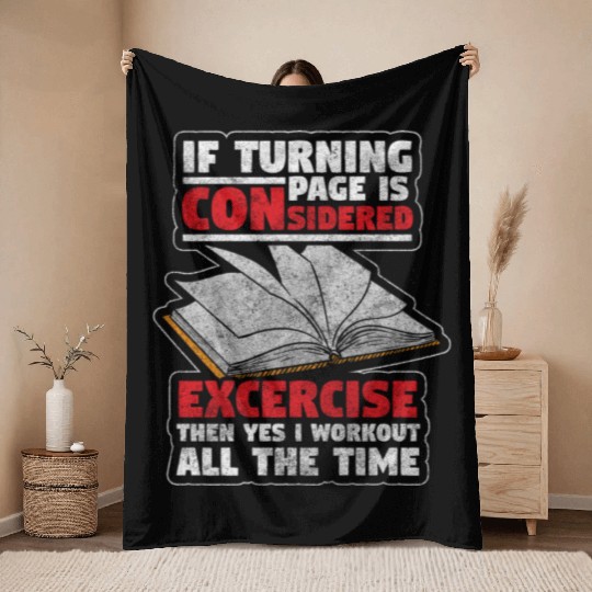 Bookworm Library Literature Back To School Throw Blankets