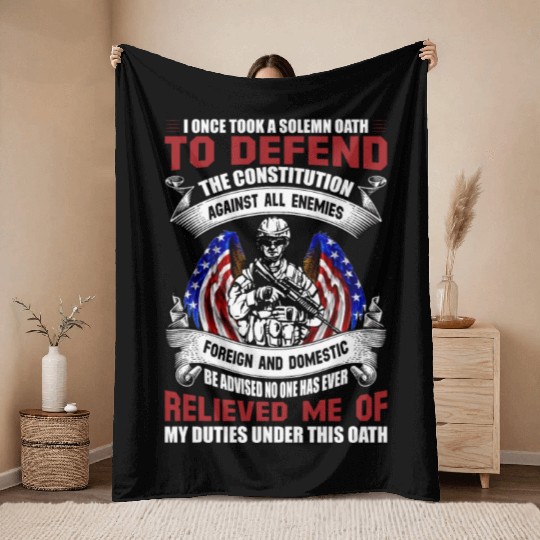 Veterans day celebration. Thank you veterans Throw Blankets