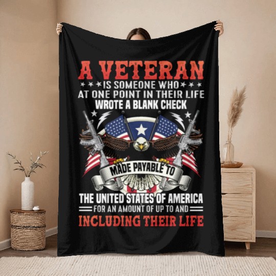 Veterans day celebration. Thank you veterans Throw Blankets