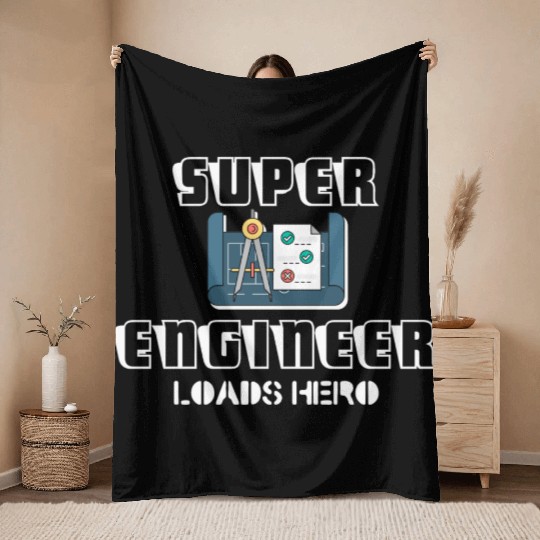 Super Engineer Loads Hero Throw Blankets