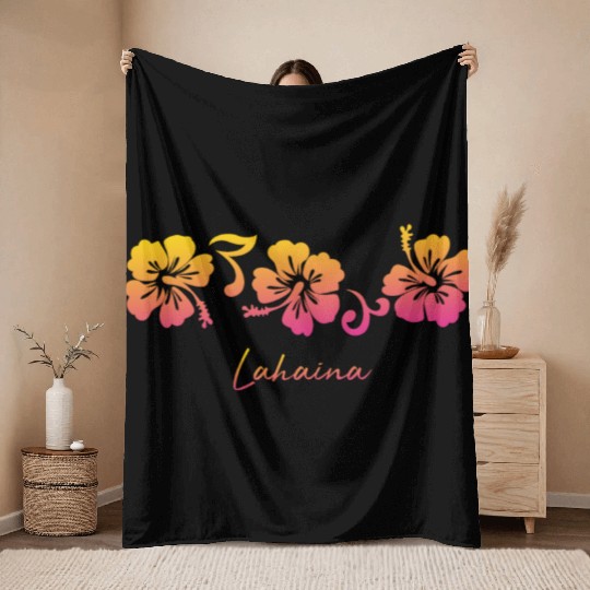 Lahaina Maui Hawaii Throw Blankets