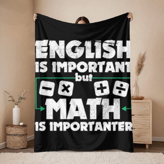 Funny Math Art Student Pun Mathematics Lovers Fun Throw Blankets