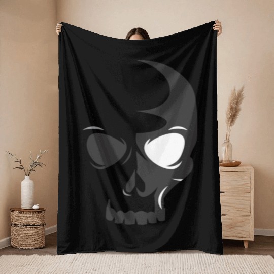 danger Skull Throw Blankets