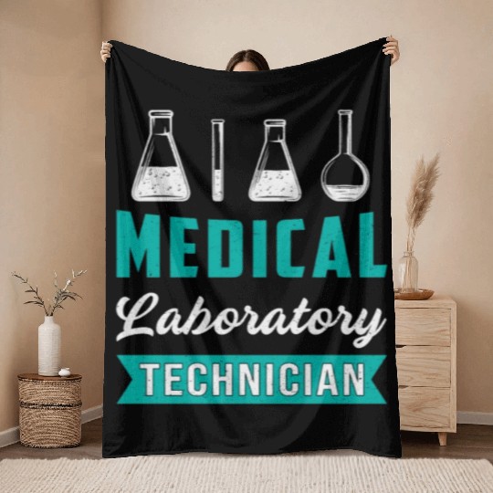 Medical Laboratory Technician Science Lab Tech Throw Blankets