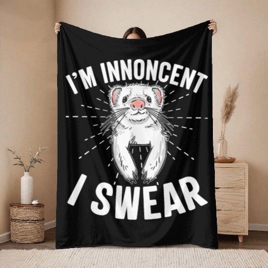 Ferret Keeper Animal Rights Pet Lovers Lifestyle Throw Blankets