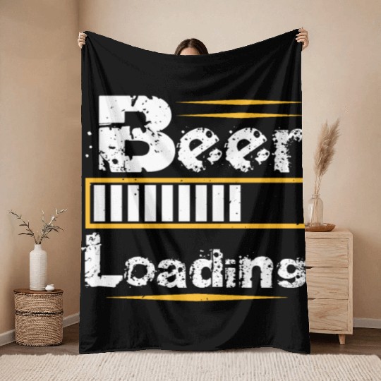 Beer Loading Throw Blankets