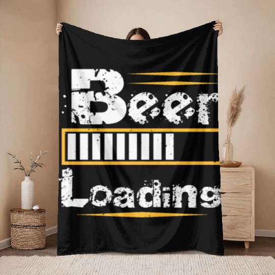 Beer Loading Throw Blankets