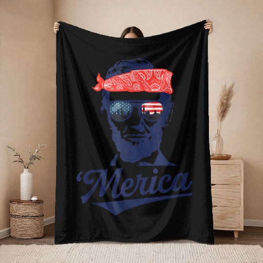 Funny Abraham Lincoln Throw Blankets