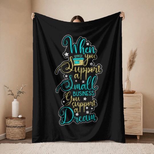 Entrepreneur Money Work Throw Blankets