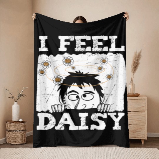 Daisy Garden Gardening Gardener Throw Blankets